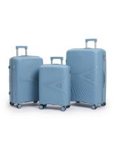 Чемодан - Maleta PP-53 серо-голубой комплект 3 шт