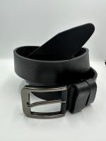 Ремень мужской джинсовый ДЖКСМ100 гладкий, черный