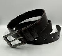 Ремень кожаный унисекс 27-35-ЦСЖ-12С, модель 2-1, коричневый