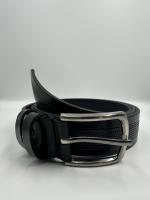 Ремень мужской брючный л35 -1 дождь в центре, черный 