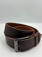 Ремень джинсовый 40ДЖЭК101 пат-на  1 шит, коньяк