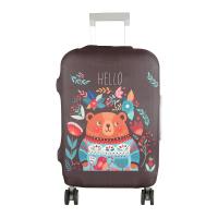 Чехол для чемодана эластичный коричневый Мишка L большой