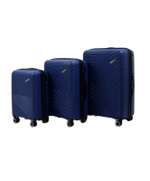Чемодан - Pride PP202 синий комплект 3 шт