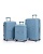 Чемодан - Maleta PP-53 серо-голубой комплект 3 шт
