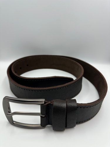 Ремень джинсовый 45ДЖЭК101 КРЭК антик, темно-коричневый