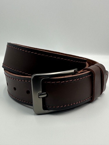 Ремень джинсовый 40ДЖЭК101 пат-на  1 шит, коньяк