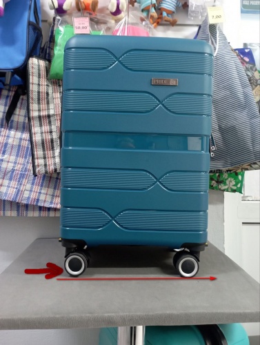 Чемодан - Pride PP204 синий, морская волна S+ (малый+) УЦЕНКА