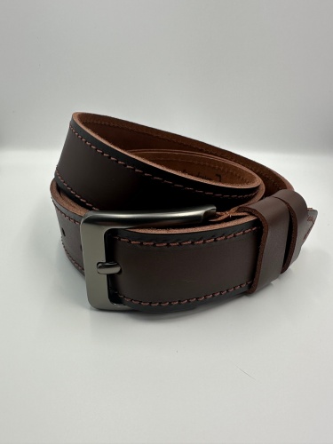 Ремень джинсовый 40ДЖЭК101 пат-на  1 шит, коньяк