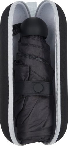 Зонт мини складной (в чехле-капсуле), 90 см, черный