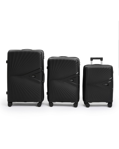 Чемодан - Maleta PP-53 черный комплект 3 шт