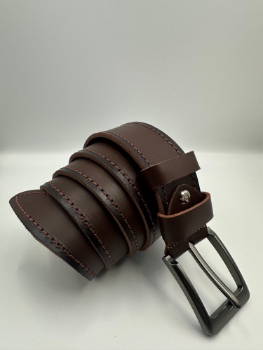 Ремень джинсовый 40ДЖЭК101 пат-на  1 шит, коньяк