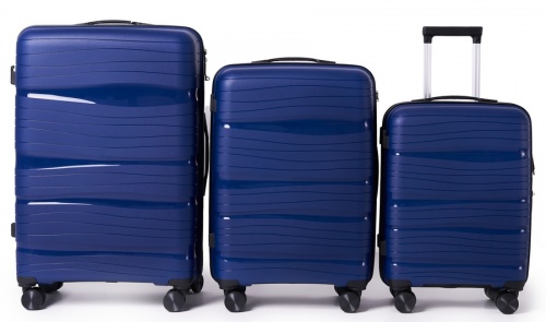 Чемодан - Pride PP9802 синий комплект 3 шт
