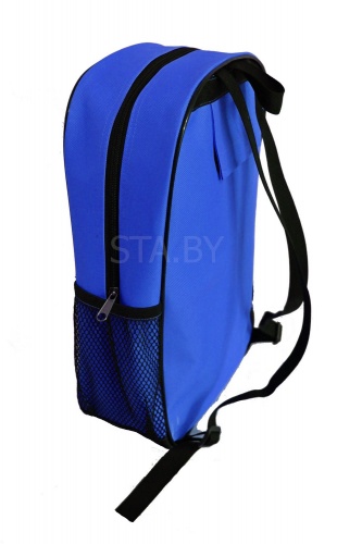 Чемодан-рюкзак детский 3 в 1 синий с игрушкой "Малышарики. Барашек"