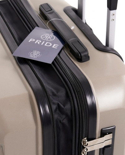 Чемодан - Pride PP9702 кремовый L (большой)