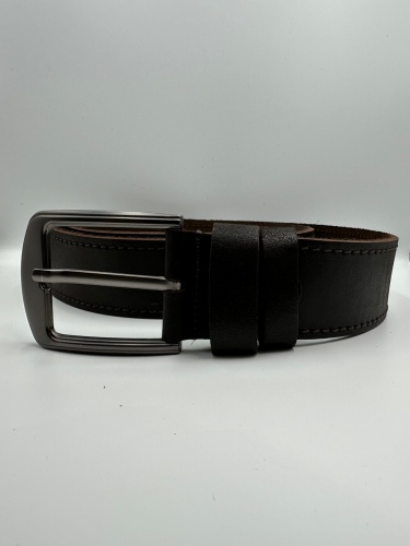 Ремень джинсовый 45ДЖЭК101 КРЭК антик, темно-коричневый